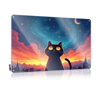 Funny Saying Tin Signs Starry Night With A Black Cat Tin Sign Bar Stuff For Man Cave Bar Open Metal Sign(20X30CM)