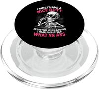 Funny Saying What An Turn Around Joke Skeleton Women Men PopSockets PopGrip for MagSafe