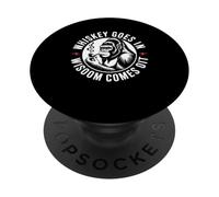Funny Saying Whiskey Goes In Wisdom Comes Out Women Men PopSockets Adhesive PopGrip