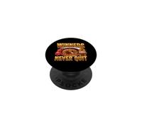 Funny Saying Winners Never Quit Casino Theme PopSockets Adhesive PopGrip