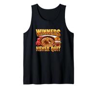Funny Saying Winners Never Quit Casino Theme Tank Top
