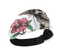 Funny Scarecrow Skull Floral Colorful Non-Slip sweat headband Stretchy hairband for basketball Workouts Running Running