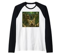Funny Scared Cat Selfie of Zombie Dogs and Skeletons Horde Raglan Baseball Tee