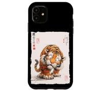 Funny Scared Tiger Japanese Art Vintage Comical Gift Case for iPhone 11