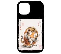 Funny Scared Tiger Japanese Art Vintage Comical Gift Case for iPhone 12/12 Pro