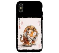 Funny Scared Tiger Japanese Art Vintage Comical Gift Case for iPhone X/XS