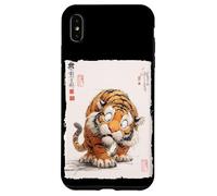 Funny Scared Tiger Japanese Art Vintage Comical Gift Case for iPhone XS Max