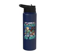 Funny Scary Halloween IF I were A Zombie ID EAT You THE Most Stainless Steel Insulated Water Bottle