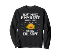 Funny Scary Movies Flannels Fall Spice Pumpkin Humor Life Sweatshirt