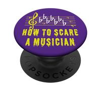 Funny Scary Music Humour to Scare Halloween Musicians PopSockets Adhesive PopGrip