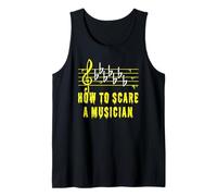 Funny Scary Music Humour to Scare Halloween Musicians Tank Top