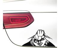 Funny Scary Peeking Car Decal, Nouiroy 2PCS Funny Horror Killer Michael Peeking Sticker for Cars Halloween Thriller Vinyl Stickers Scary Decals Car Window Bumper Decor (Black, Horror Doll)