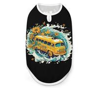 Funny School Bus Dog Clothes Dogs Jacket Pet Shirts Coats for Summer Apparel M