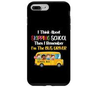 Funny School Bus Driver Gift Back To School Skipping School Case for iPhone 7 Plus/8 Plus