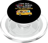 Funny School Bus Driver Gift Back To School Skipping School PopSockets PopGrip for MagSafe