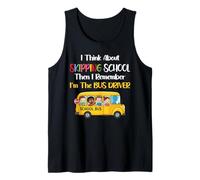 Funny School Bus Driver Gift Back To School Skipping School Tank Top