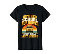 Funny School Bus Driver Retirement Schoolbus Value Graphic T-Shirt, Women, Black, XL