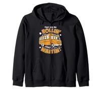 Funny School Bus Driver They See Me Rollin They Waitin Kids Zip Hoodie