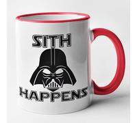 Funny Sci Fi Mug - Sith Happens (Red)