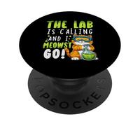 Funny Science Cat Chemistry Lab Student Teacher Scientist PopSockets Adhesive PopGrip
