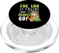 Funny Science Cat Chemistry Lab Student Teacher Scientist PopSockets PopGrip for MagSafe