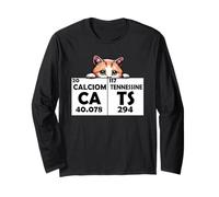 Funny Science Cat Chemistry Lover Periodic Table Elements Long Sleeve T-Shirt