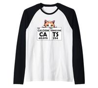 Funny Science Cat Chemistry Lover Periodic Table Elements Raglan Baseball Tee