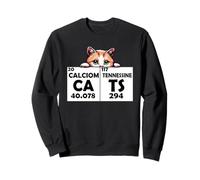 Funny Science Cat Chemistry Lover Periodic Table Elements Sweatshirt