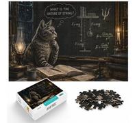 Funny Science Cat Physics What Cats Think Jigsaw Puzzle, 1000 Piece | For classic jigsaw enjoyment, this adult jigsaw puzzle with 1000 pieces offers a classic activity for adults.