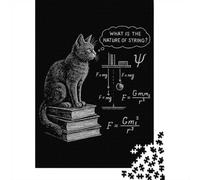 Funny Science Cat Physics What Cats Think Jigsaw Puzzle for Adults, 1000 Pieces, 70x50cm/1000pcs, Quiet Home Activity, Evening Leisure And Year-Round Leisure