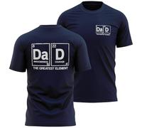 Funny Science Dad T Shirt The Greatest Element Humorous Tee for Father's Day Periodic Table Gift Father Stepdad, XL, Navy