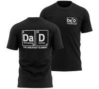 Funny Science Dad T Shirt The Greatest Element Humorous Tee for Father's Day Periodic Table Gift Father Stepdad, XL, Black