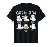 Funny Science Meme Cats In Stem Scientist Nerd Cat Lover T-Shirt