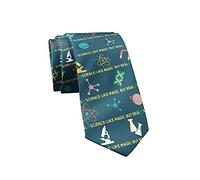 Funny Science Necktie for Men - Science Like Magic But Real Novelty Tie - Nerdy Teacher Accessory for Chemistry Biology and STEM Enthusiasts