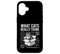 Funny Science Physics Cat In Box What Cats Really Think Case for iPhone 16
