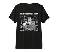 Funny Science Physics Cat Meme What Cats Really Think Premium T-Shirt