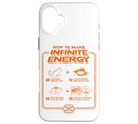 Funny Science Sarcasm Hypothesis Infinite Energy Loop Cat Case for iPhone 16 Plus