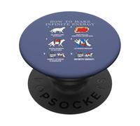 Funny Science Sarcasm Hypothesis Infinite Energy Loop Cat PopSockets Adhesive PopGrip