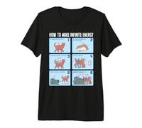 Funny Science Sarcasm Hypothesis Infinite Energy Loop Cat Premium T-Shirt