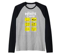 Funny Science Sarcasm Hypothesis Infinite Energy Loop Cat Raglan Baseball Tee