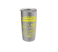 Funny Science Sarcasm Hypothesis Infinite Energy Loop Cat Stainless Steel Insulated Tumbler