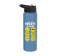 Funny Science Sarcasm Hypothesis Infinite Energy Loop Cat Stainless Steel Insulated Water Bottle