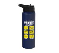 Funny Science Sarcasm Hypothesis Infinite Energy Loop Cat Stainless Steel Insulated Water Bottle