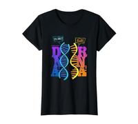Funny Science Shirt DNA RNA Pun Microbiology Science Teacher Value Graphic T-Shirt, Women, Black, S