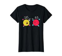 Funny Science Shirt Proton Electron Physics Chemistry Joke Value Graphic T-Shirt, Women, Black, M