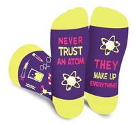 Funny Science Socks for Teachers Men Women Teenage - Novelty Odd Nerd Socks Gifts for Professor Student Scientist Physicist - Fun Funky Birthday Christmas Graduation Gifts Presents Stocking Fillers