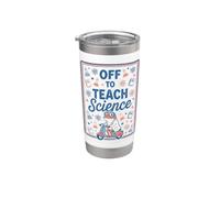 Funny Science Teacher Frog Scooter Back to School Educator Stainless Steel Insulated Tumbler