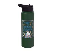 Funny Science Teacher Frog Scooter Back to School Educator Stainless Steel Insulated Water Bottle