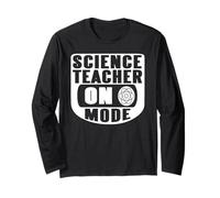 Funny Science Teacher On Mode Activated with Atom Symbol Long Sleeve T-Shirt