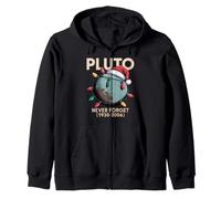 Funny Science Teachers - Space Geeks Never Forget Pluto Zip Hoodie